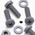 20x Grey PP Pan Head Cross Plastic Screws & Bolts M6 x 20mm, Nuts & Washers