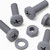 20x Grey Cross Pan Head (PP) M6 x 20mm Plastic Bolts, Nuts & Washers - Screws