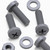 20x Grey PP Pan Head Cross Plastic Screws & Bolts M6 x 20mm, Nuts & Washers