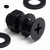 20x Black PP Countersunk Plastic Screws & Bolts M8 x 20 mm, Nuts & Washers