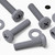 20x Grey PP Pan Head Cross Plastic Screws & Bolts M5 x 20mm, Nuts & Washers