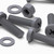 20x Grey PP Pan Head Cross Plastic Screws & Bolts M5 x 20 mm, Nuts & Washers