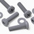 20x Grey PP Pan Head Cross Plastic Screws & Bolts M5 x 20mm, Nuts & Washers