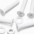 20x White PP Countersunk Plastic Screws & Bolts M4 x 20mm, Nuts & Washers