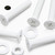 20x White PP Countersunk Plastic Screws & Bolts M4 x 20mm, Nuts & Washers