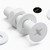 20x White PP Countersunk Plastic Screws & Bolts M4 x 20mm, Nuts & Washers