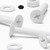20x White, Countersunk Cross Head, (PP), M4 x 20mm, Plastic Bolts, Nuts & Washers - Screws