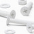 20x White, Countersunk Cross Head, (PP), M4 x 20 mm, Plastic Bolts, Nuts & Washers - Screws