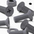 20x Grey PP Countersunk Plastic Screws & Bolts M8 x 20mm, Nuts & Washers