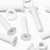 20x White, Countersunk Cross Head, (PP), M5 x 20 mm, Plastic Bolts, Nuts & Washers - Screws