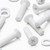 20x White, Countersunk Cross Head, (PP), M5 x 20 mm, Plastic Bolts, Nuts & Washers - Screws