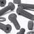 20x Grey, Countersunk Cross Head, (PP), M5 x 20mm, Plastic Bolts, Nuts & Washers - Screws