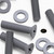 20x Grey PP Countersunk Plastic Screws & Bolts M5 x 20mm, Nuts & Washers