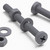 20x Grey PP Pan Head Cross Plastic Screws & Bolts M4 x 40mm, Nuts & Washers