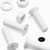 20x White, Countersunk Cross Head, (PP), M6 x 20 mm, Plastic Bolts, Nuts & Washers - Screws