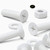 20x White PP Countersunk Plastic Screws & Bolts M6 x 20mm, Nuts & Washers
