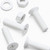 20x White PP Countersunk Plastic Screws & Bolts M6 x 20mm, Nuts & Washers