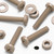 5x Natural PEEK Pan Head Plastic Screws & Bolts M4 x 20mm, Nuts & Washers