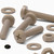 5x Natural PEEK Pan Head Plastic Screws & Bolts M4 x 20mm, Nuts & Washers