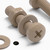 5x Natural PEEK Pan Head Plastic Screws & Bolts M4 x 20mm, Nuts & Washers