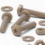 5x Natural PEEK Pan Head Plastic Screws & Bolts M4 x 20mm, Nuts & Washers