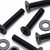 20x Black PP Countersunk Plastic Screws & Bolts M4 x 20 mm, Nuts & Washers