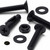 20x Black PP Countersunk Plastic Screws & Bolts M4 x 20 mm, Nuts & Washers