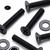 20x Black PP Countersunk Plastic Screws & Bolts M4 x 20 mm, Nuts & Washers