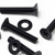 20x Black PP Countersunk Plastic Screws & Bolts M4 x 20mm, Nuts & Washers