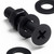 20x Black PP Countersunk Plastic Screws & Bolts M4 x 20mm, Nuts & Washers