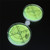 2x Acrylic 60mm + 15mm Diameter Bullseye Spirit Bubble Level, Round, Green