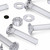 20x Clear Acrylic / PC Countersunk Cross Head M8 x 40 mm Plastic Bolts, Nuts & Washers - Screws