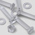 20x Clear Acrylic Countersunk Screws & Bolts M8 x 40 mm, Nuts & Washers