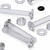 20x Clear Acrylic Countersunk Screws & Bolts M6 x 40 mm, Nuts & Washers