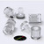4x Clear Standoffs, Polished Glass Like, Acrylic, Size 13 mm x 13 mm