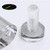 4x Clear Standoffs, Polished Glass Like, Acrylic, Size 19 mm x 25 mm