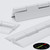 3x White Acrylic Piano Hinges, 150mm