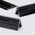 3x Black Acrylic Piano Hinges 150mm, Continuous Plastic Hinges