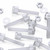 60x Clear Plastic Acrylic Thumbscrews, M3 x 20mm, slotted + knurled, Nuts, Washers & Bolts