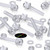 60x Clear Acrylic Slotted Knurled Thumbscrews M3 x 20 mm, Nuts, Washers & Bolts