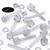 60x Clear Plastic Acrylic Thumbscrews, M3 x 20mm, slotted + knurled, Nuts, Washers & Bolts