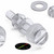 60x Clear Plastic Acrylic Thumbscrews, M3 x 20mm, slotted + knurled, Nuts, Washers & Bolts