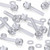 60x Clear Plastic Acrylic Thumbscrews, M3 x 20mm, slotted + knurled, Nuts, Washers & Bolts