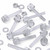 60x Clear Plastic Acrylic Thumbscrews, M3 x 20mm, slotted + knurled, Nuts, Washers & Bolts