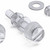 60x Clear Acrylic Slotted Knurled Thumbscrews M3 x 20 mm, Nuts, Washers & Bolts