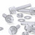 60x Clear Acrylic / PC Slotted Knurled Thumbscrews, M4 x 20 mm, Nuts & Washers