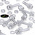 60x Clear Acrylic Slotted Knurled Thumbscrews M4 x 20mm, Nuts & Washers