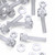 60x Clear Acrylic / PC Slotted Knurled Thumbscrews, M4 x 20 mm, Nuts & Washers