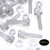 60x Clear Acrylic / PC Slotted Knurled Thumbscrews, M4 x 20 mm, Nuts & Washers