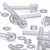 60x Clear Acrylic Slotted Knurled Thumbscrews M4 x 30mm, Nuts & Washers